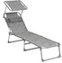 Zahradní lehátko SONGMICS GCB19T šedé