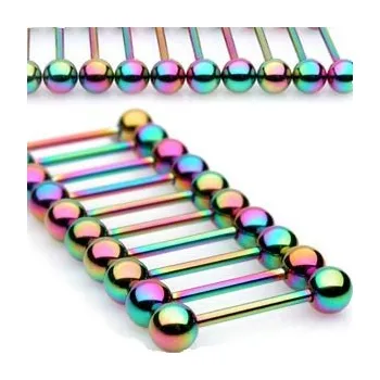 Piercing Steel Edge Piercing do jazyku z chirurgické oceli SEHBJBT Rozměry mm: 1,6*16*5