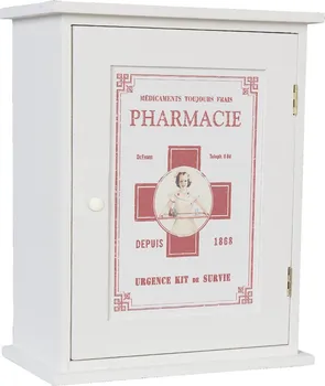 Lékárnička Clayre & Eef Bílá dřevěná lékárnička 24 x 30 x 13 cm