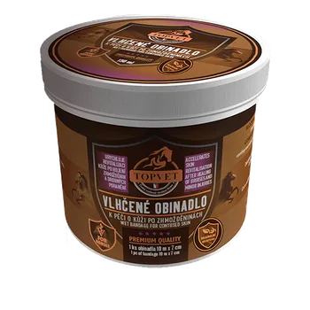 Pro koně vlhčené obinadlo k péči o kůži po pohmožděninách