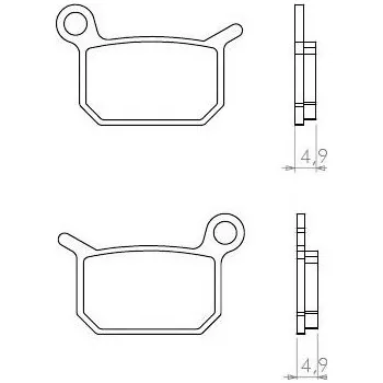 Brzdový komplet Brenta FT4032 zadní sintrované brzdové destičky na motorku KTM SE 50 SUPERMOTO rok 2006