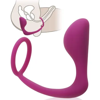 Vibrátor na prostatu MASAŽÉR PROSTATY ANÁLNÍ KOLÍK KROUŽEK NA PENIS - 77325572