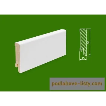 soklová lišta NOVÁK Podlahová - soklová lišta 60x16 dřevěná bílá dýhovaná RAL9003 WBA6016