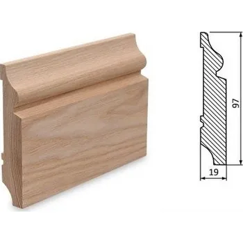 soklová lišta NOVÁK Podlahová - soklová lišta 97x19 jasan surový JA9719
