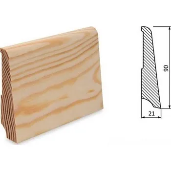 soklová lišta NOVÁK Podlahová - soklová lišta 90x21 borovice surová BO9021