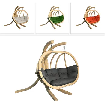 Zahradní houpačka DEOKORK Houpací křeslo PETRA s nohami (různé barvy) terakotta