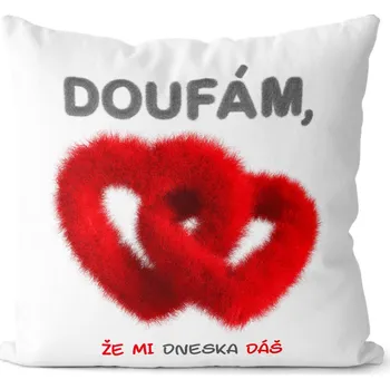 Dekorativní polštářek Polštář Doufám, že mi dáš (Velikost: 40 x 40 cm)