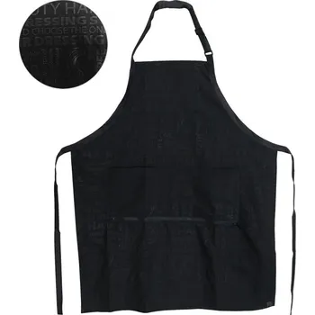 Salon Komplet Zástěra střihací černá s kapsou na zip BA00275