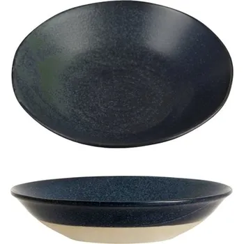 Talíř Keramický hluboký talíř modrý