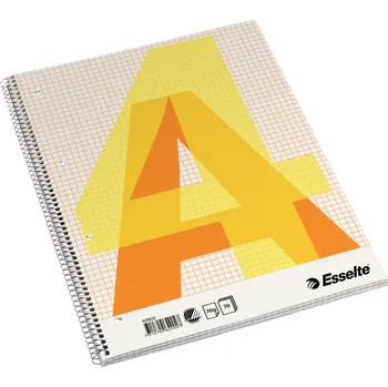 Sešit Blok se spirálou Esselte A4, čtverečkovaný, 70 listů