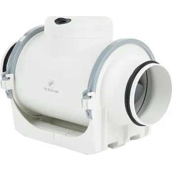 Domácí ventilátor Soler & Palau TD-EVO 150 VAR diagonální potrubní ventilátor s regulátorem
