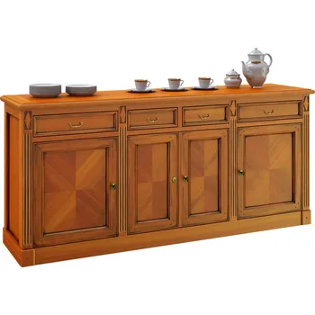 Komoda Příborník trojdílný 06x360, ořech tmavý