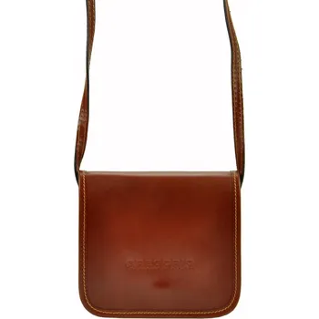 Kabelka Dámská pevná malá kožená crossbody kabelka Gregorio 109 hnědá | KabelkyproVas.cz