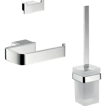 Dávkovač mýdla Emco Loft Set WC štětka, dvouháček, držák papíru,chrom, 0598 001 02