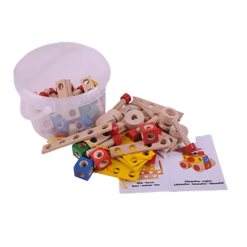 Dřevěná hračka Šroubovací stavebnice větší