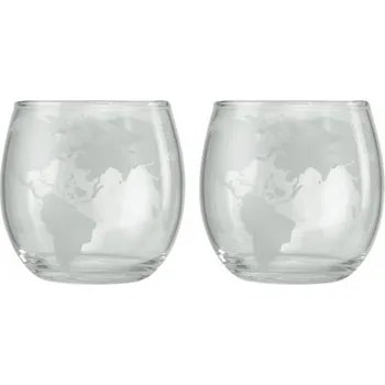 SEA Club Skleničky whiskovky motiv mapa světa 250 ml