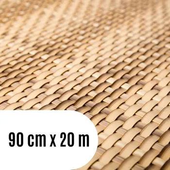 Příslušenství pro plot Progresja Zástěna na balkon ratanová, výška 90 cm - balení 20 m, barva žíhaná přírodní/hnědá RD08