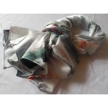 Šála Luxusní delší šála —elegantní květiny 18