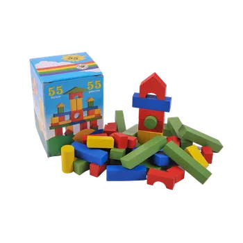 Dřevěná hračka Stavebnice s 55 dílky