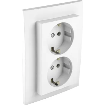 Elektrická zásuvka 90331 Komplet 2-zásuvka Schuko CBR – bílá