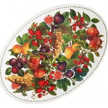 Oválný talíř/tác 50 x 35,5 cm LE PRIMIZIE BRANDANI (barva - barevná,ovoce)