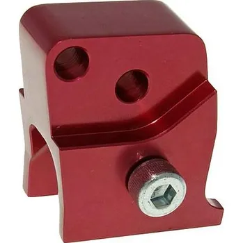 Vparts Podložka pod pružinu CNC 2 díry červená, Peugeot horizontal VC21322