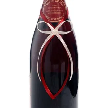 Svatební přízdoba na láhve - bordo - 25 ks