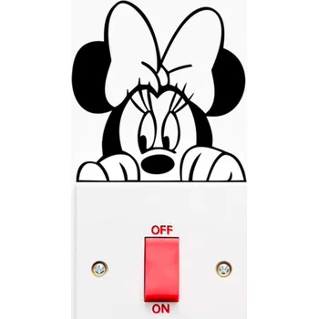 Samolepící dekorace Samolepka na vypínač "Minnie" 9x9cm
