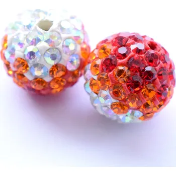 Korálek Šatonová kulička Light Siam Sun Crystal AB 10mm korálek AB 016