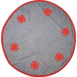 Anděl Přerov Podložka pod vánoční strom, šedá, průměr 90 cm