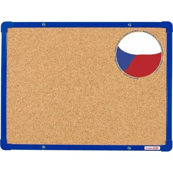 Kancelářský nábytek Korková nástěnka boardOK 60x45 - modrá