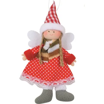 Vánoce Anděl Přerov Anděl v červených šatech na zavěšení 18 cm