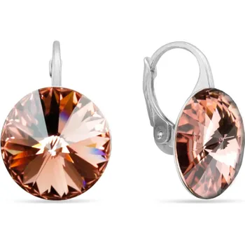 Náušnice Náušnice růžové Rivoli se Swarovski Elements Sweet Candy KA112214BLR Blush Rose 14 mm