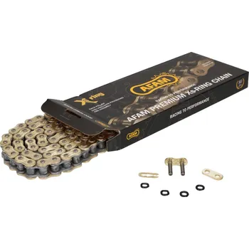 Řetězová sada pro motocykl Řetěz AFAM XS-Ring zesílený, zlatý - 428 XMR-G x 124 AFA428XMR-G-124