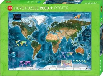 Puzzle Heye Satelitní mapa 2000 dílků