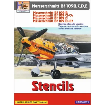 Plastikový model 1/48 Stencils Messerschmitt BF-109B,C,D,E