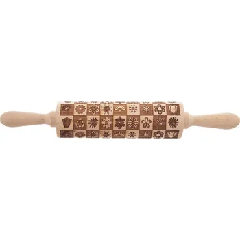 Váleček na těsto Orion Motiv dřevěný váleček s dekorem 38 cm