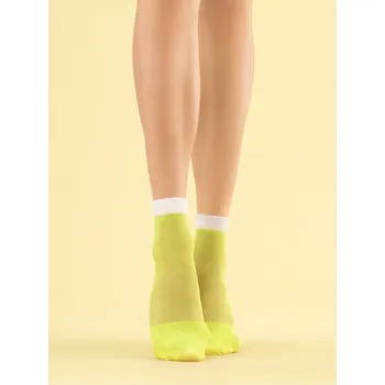Dámské punčochy Ponožky 8 den Fiore JUICY LIME neon yellow-žluté uni (ponožky s lurexem)