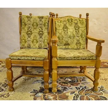 Selská židle květovaná masivní