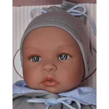 Panenka Realistické miminko - LEO v soupravě s oboustrannou bundou - od firmy ASIVIL (Velikost 46 cm)