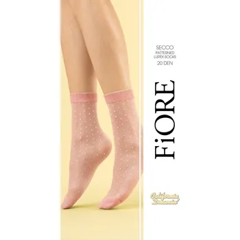 Dámské punčochy Ponožky 20den Fiore SECCO poudre-tělové uni (ponožky s lurexem)