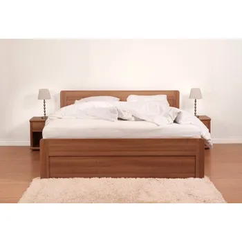 Postel BMB Postel Marika Family ostrá - masivní buk Moření: černá, Provedení: Bez roštu, Rozměr: 160 x 200 cm