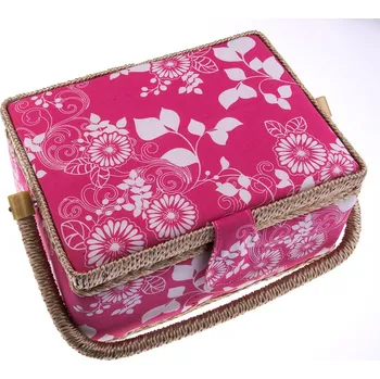 Organizér galanterie Vlnika Kazeta na šití 24 x 17,5 x 13 cm růžová