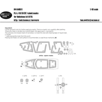 Plastikový model 1/48 Mask PLA J-11B BASIC (HOBBYB 81715)