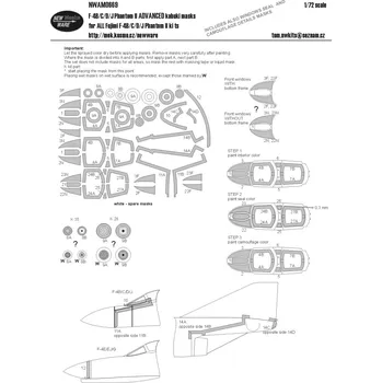 Plastikový model 1/72 Mask F-4B/C/D/E/EJ/G/J Phantom II ADVANCED
