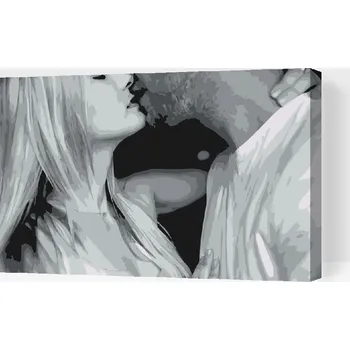 Malování podle čísel - Sladký polibek Velikost: 40x60cm, Rámování: Pouze srolované plátno