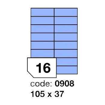 Kancelářské potřeby Samolepící etikety Rayfilm Office 105x37 mm 100 archů, matně modrá, R0123.0908
