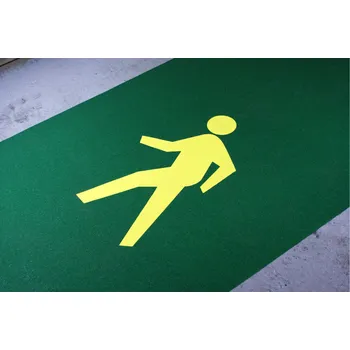 Výstražná páska Korundová podlahová protiskluzová páska s potiskem FLOMA Walkway System - délka 500 cm, šířka 100 cm