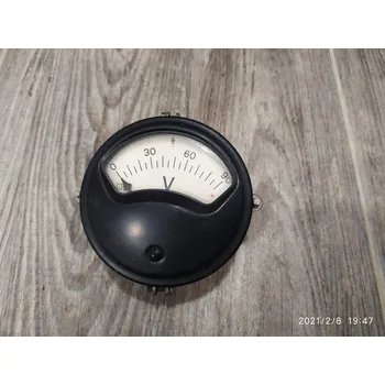 Metra Starý retro panelový Voltmetr analogový 90V s keramickou objímkou a jiné Varianta: rozsah 0-90V