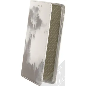 Pouzdro na mobilní telefon 1Mcz Trendy Book Temný les v mlze 2 flipové pouzdro pro Xiaomi Redmi 9 bílá (white)